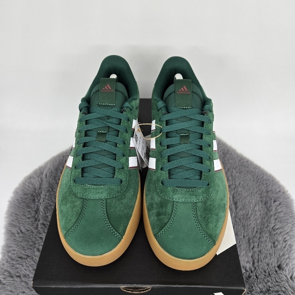 New adidas VL Court 3.0 'Dark Green Cloud White' Men's Shoes Size 10.5 - Picture 2 of 8